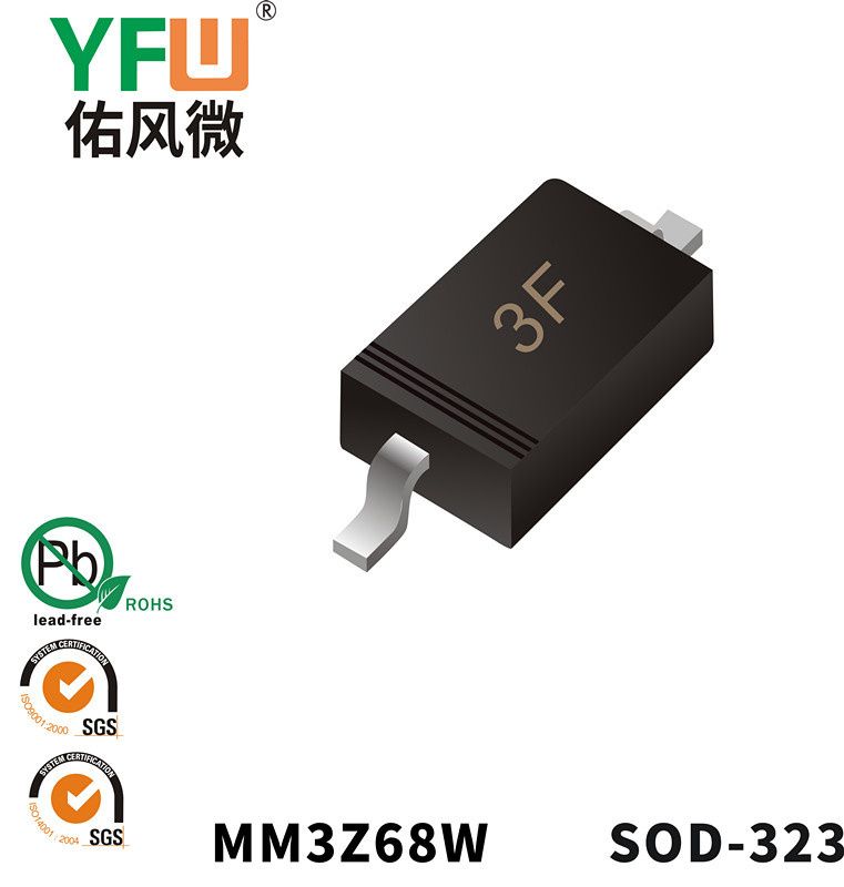 MM3Z68W  SOD-323_印字:3F穩(wěn)壓二極管YFW佑風微